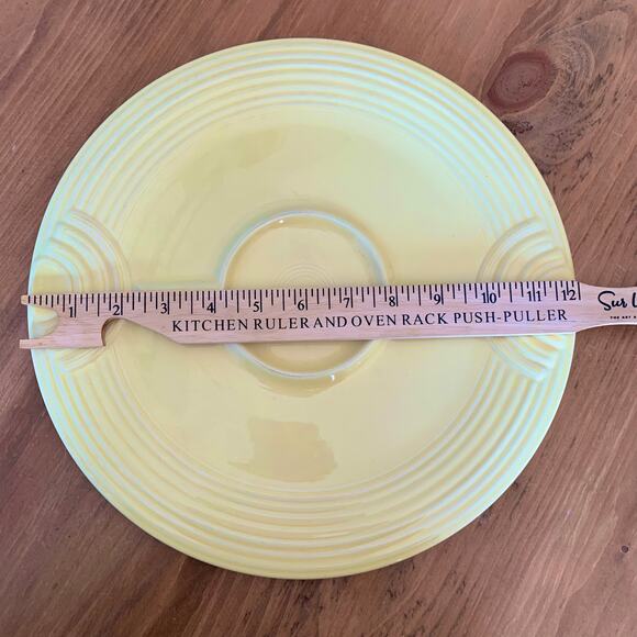 Fiestaware Yellow Hostess Tray Round Platter 12 1/4" Appetizer Serving Dip USA - Picture 2 of 5